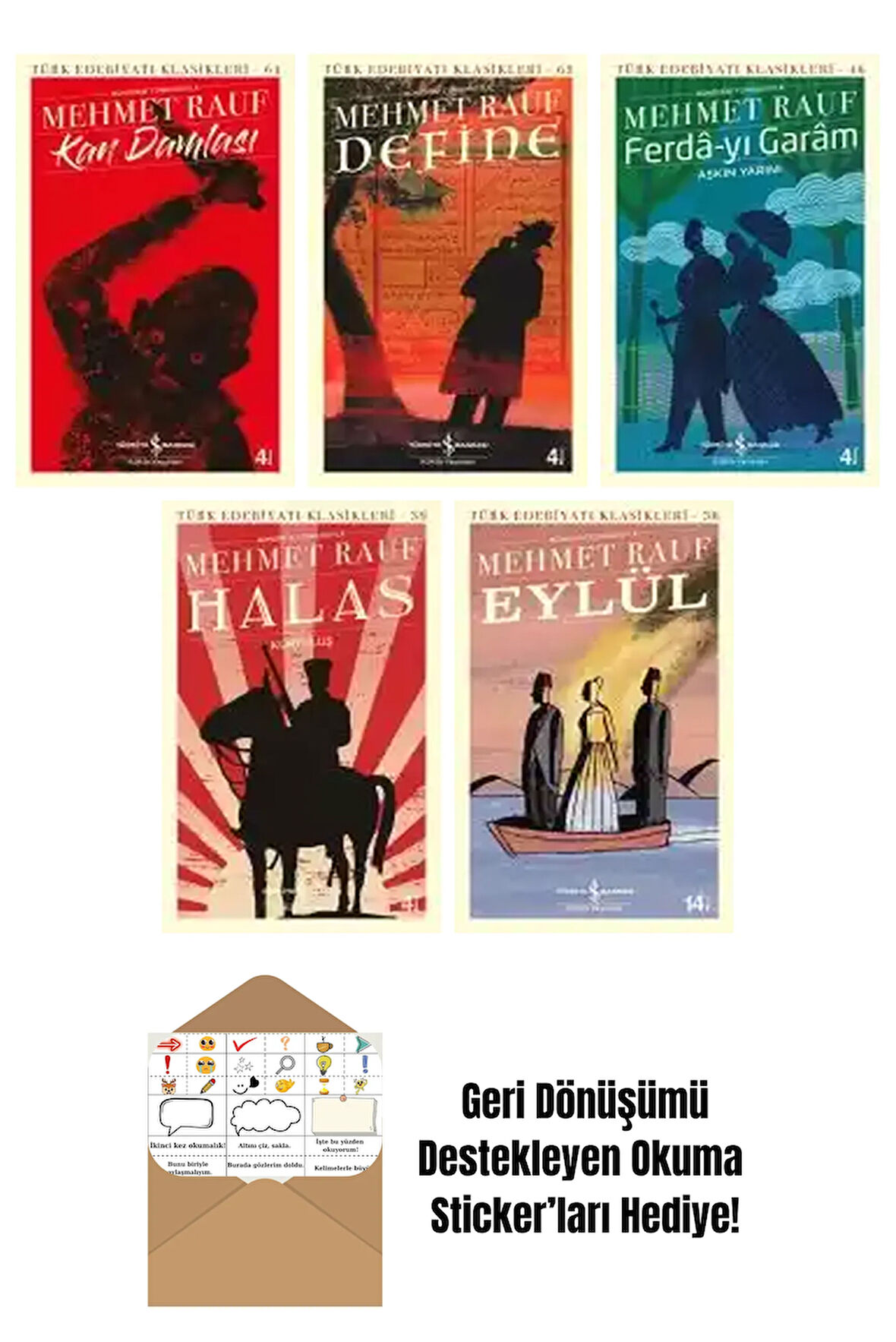 Mehmet Rauf 5 Kitap Seti + Okuma Sticker'ları