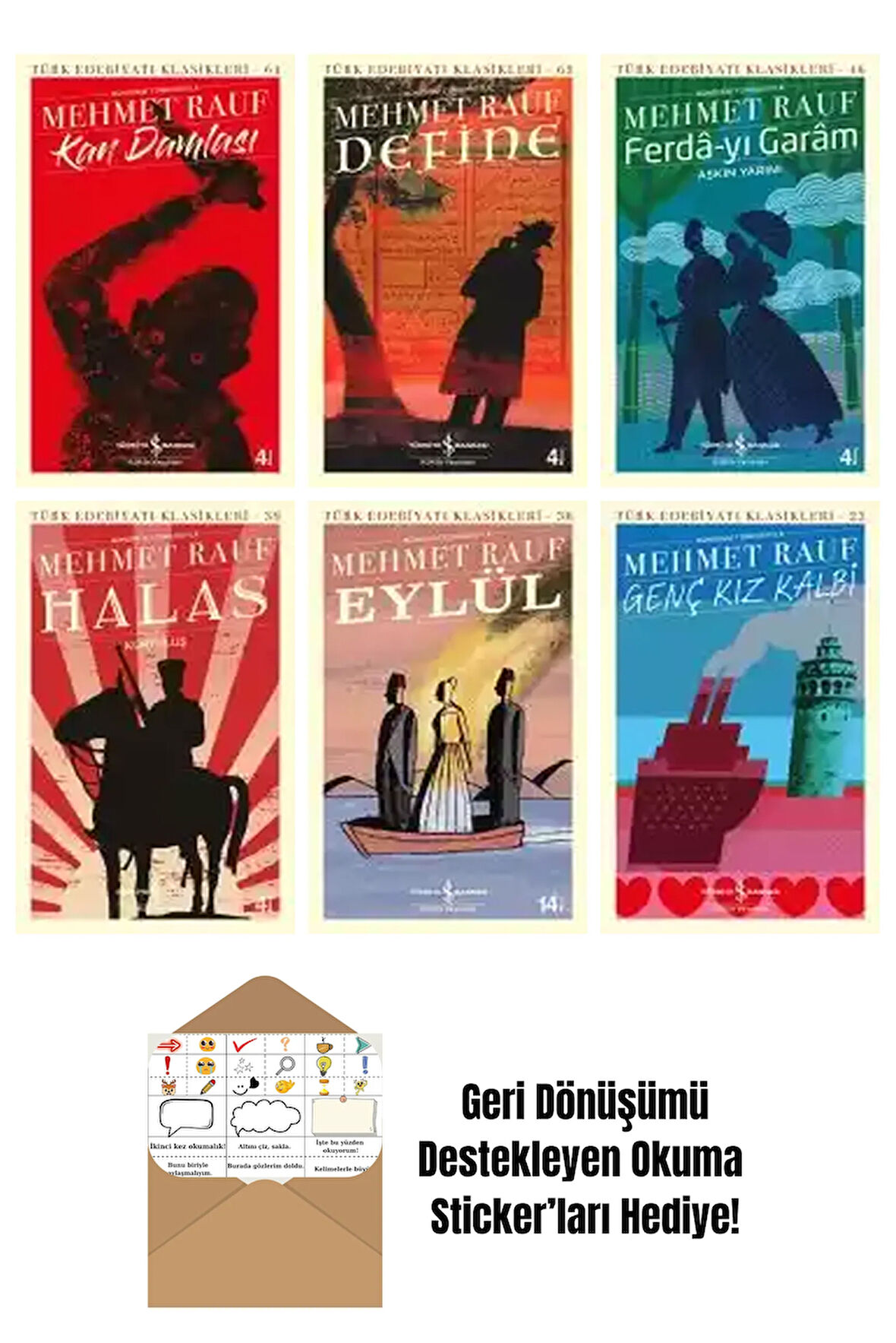 Mehmet Rauf 6 Kitap Seti + Okuma Sticker'ları