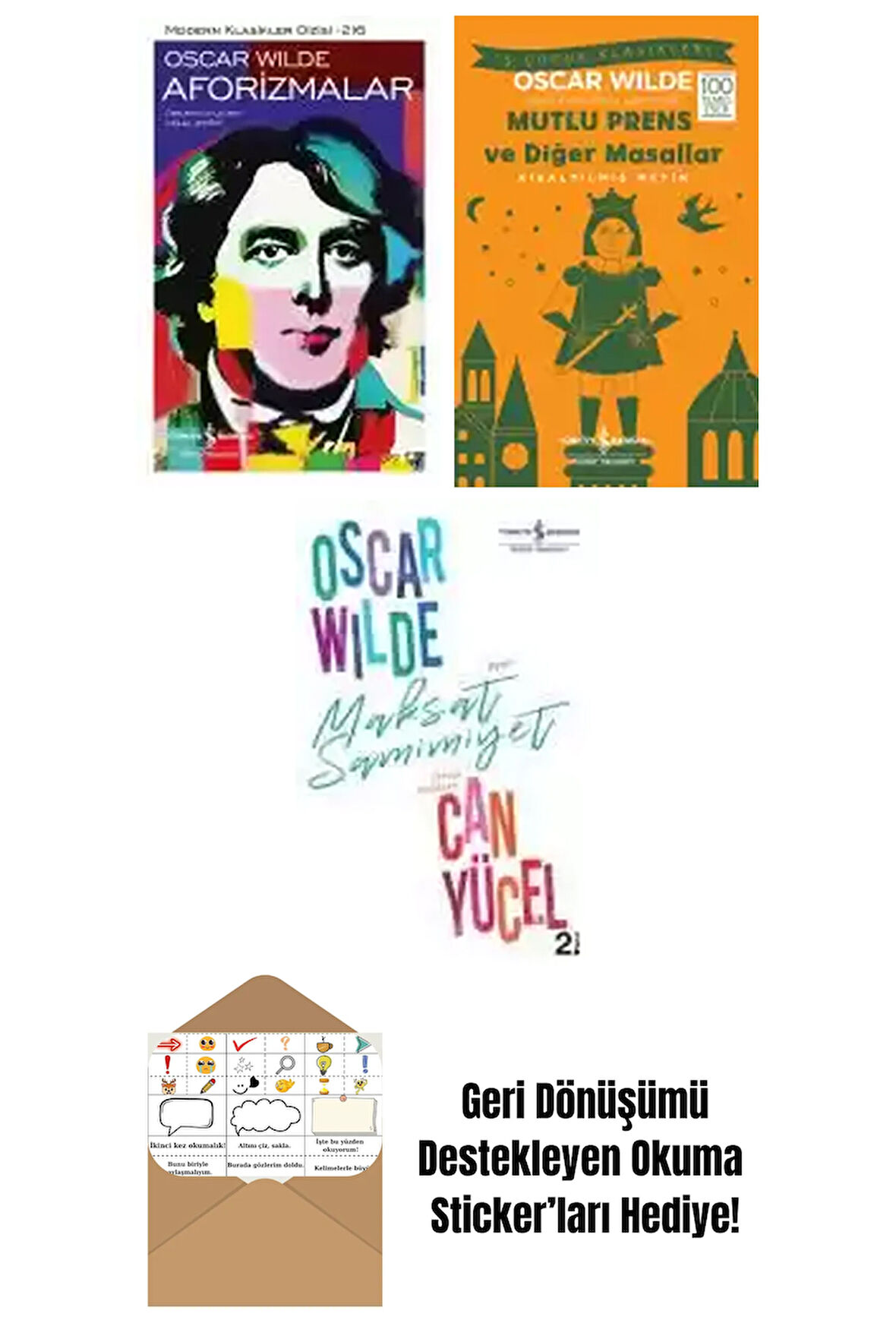 Oscar Wilde 3 Kitap Seti + Okuma Sticker'ları