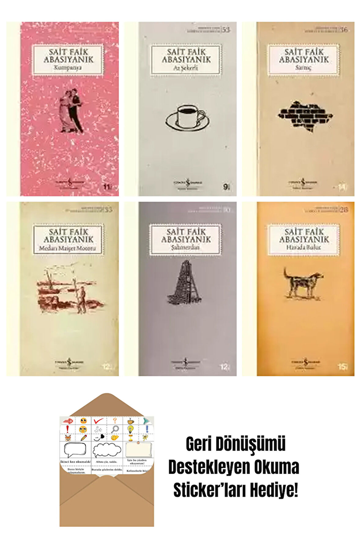 Sait Faik Abasıyanık 6 Kitap Seti + Okuma Sticker'ları