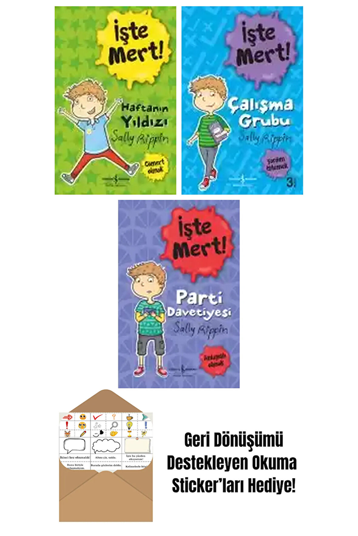 Sally Rippin 3 Kitap Seti + Okuma Sticker'ları