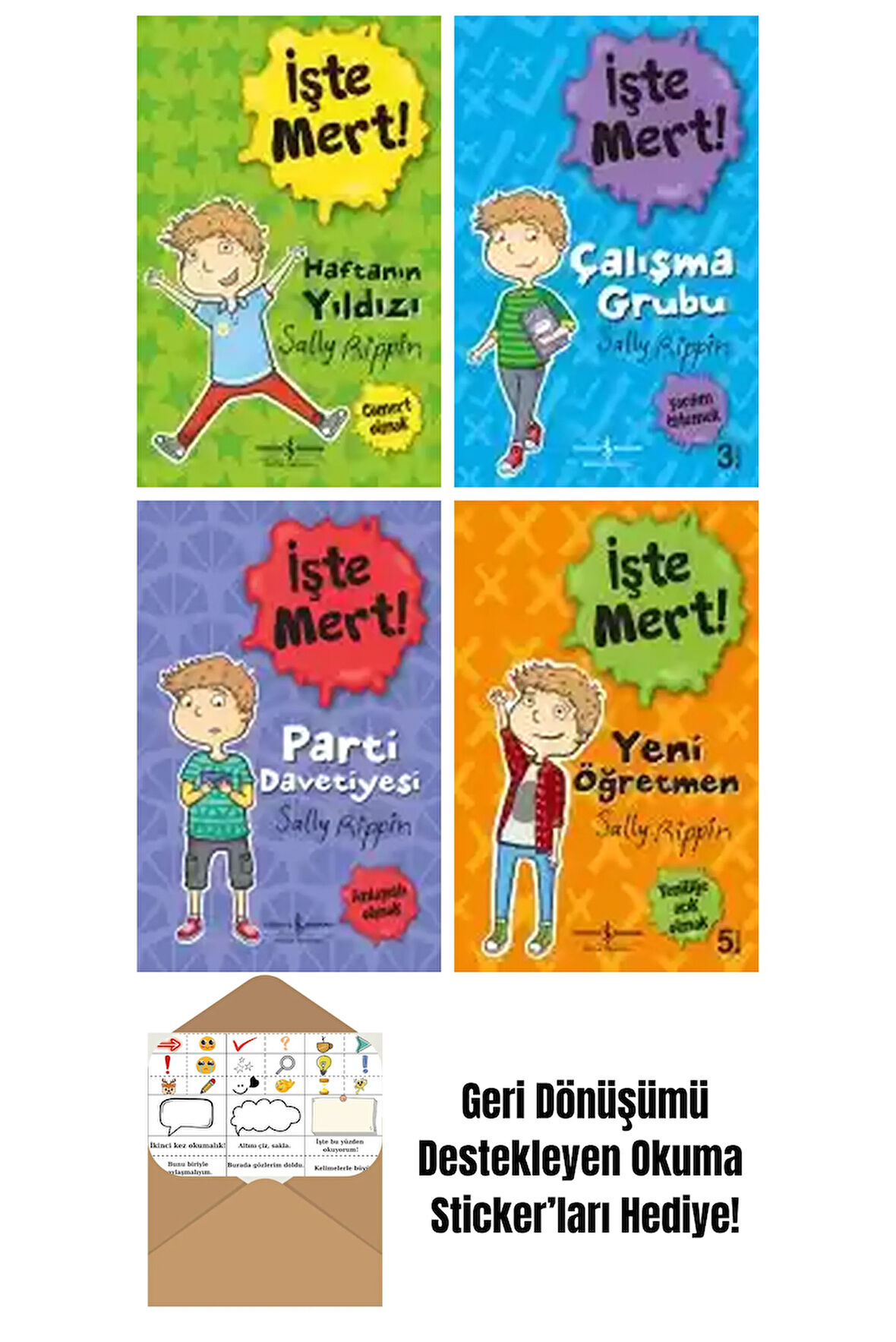 Sally Rippin 4 Kitap Seti + Okuma Sticker'ları