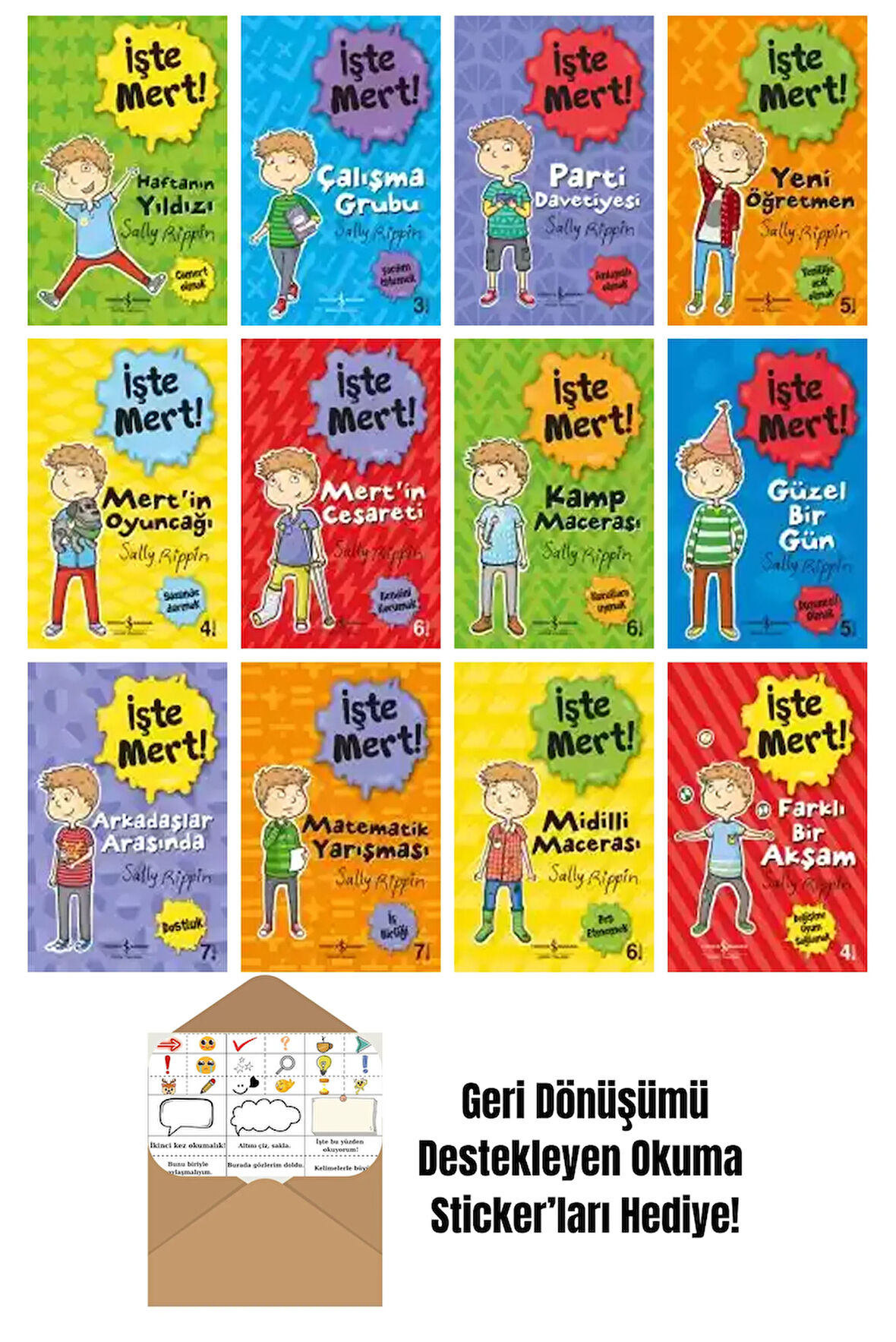 Sally Rippin 12 Kitap Seti + Okuma Sticker'ları