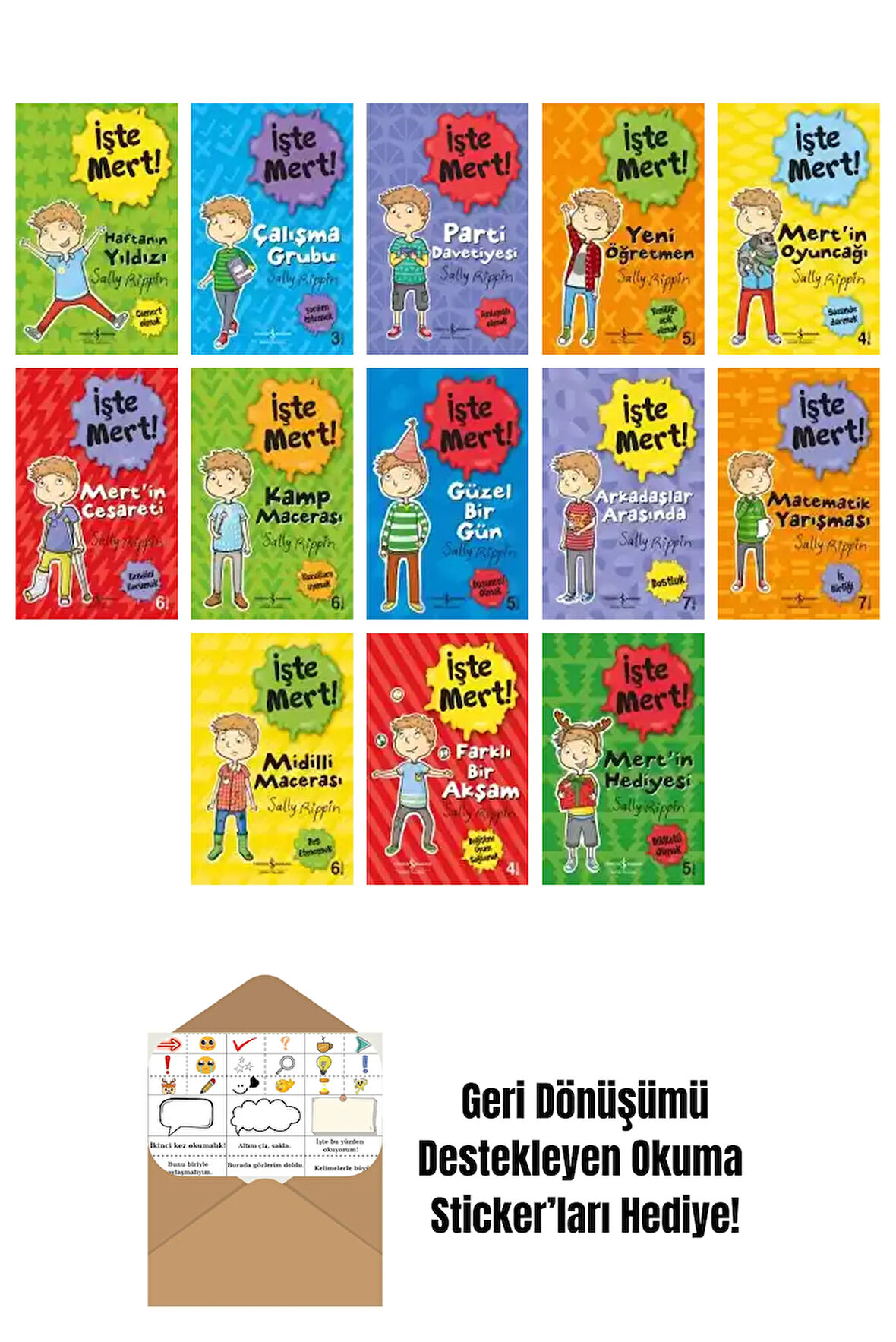 Sally Rippin 13 Kitap Seti + Okuma Sticker'ları