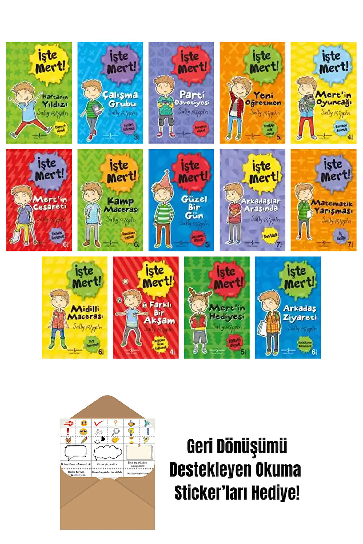 Sally Rippin 14 Kitap Seti + Okuma Sticker'ları