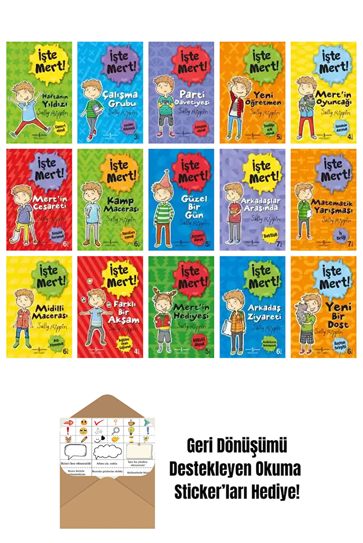 Sally Rippin 15 Kitap Seti + Okuma Sticker'ları