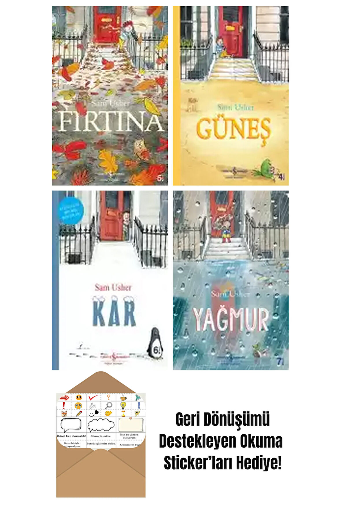 Sam Usher 4 Kitap Seti + Okuma Sticker'ları