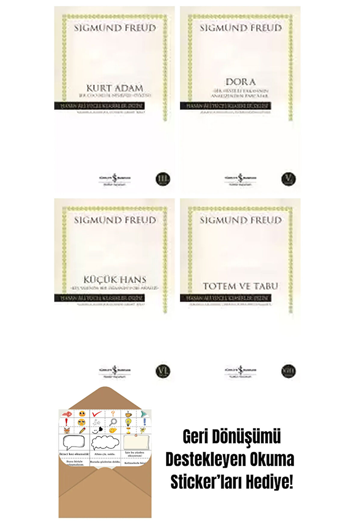 Sigmund Freud 4 Kitap Seti + Okuma Sticker'ları