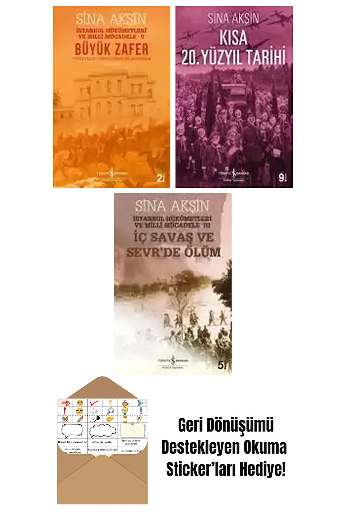 Sina Akşin 3 Kitap Seti + Okuma Sticker'ları
