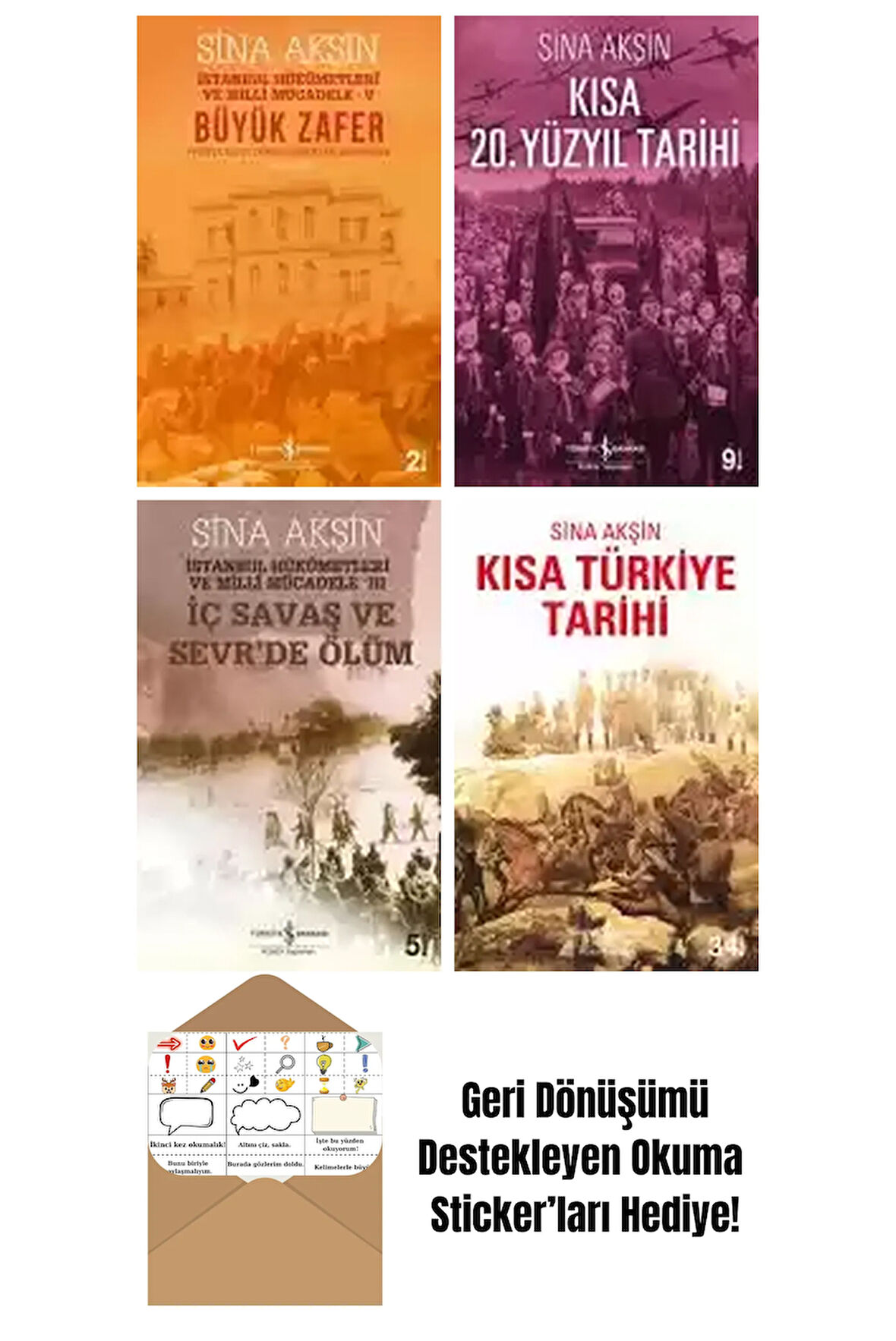 Sina Akşin 4 Kitap Seti + Okuma Sticker'ları