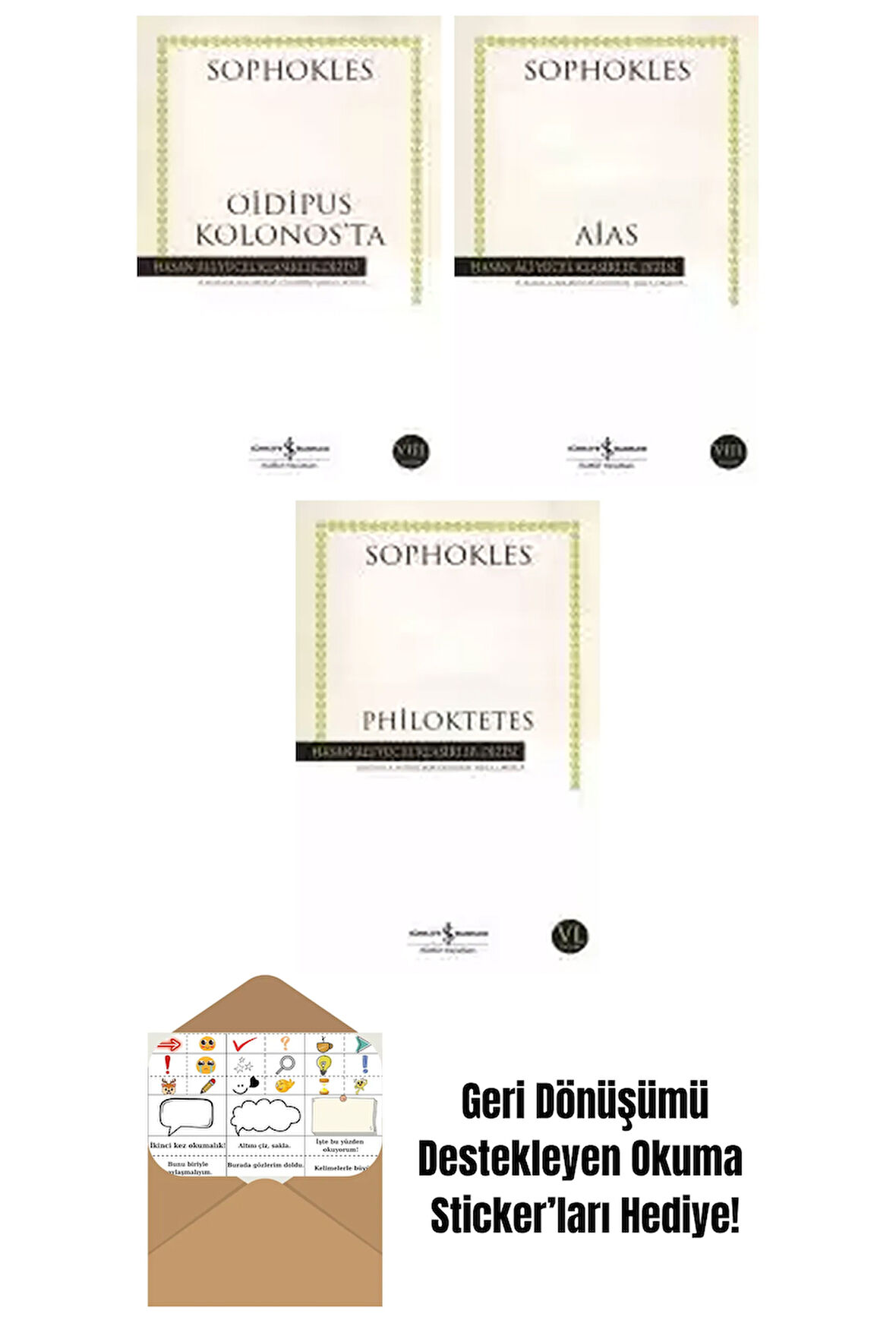 Sophokles 3 Kitap Seti + Okuma Sticker'ları