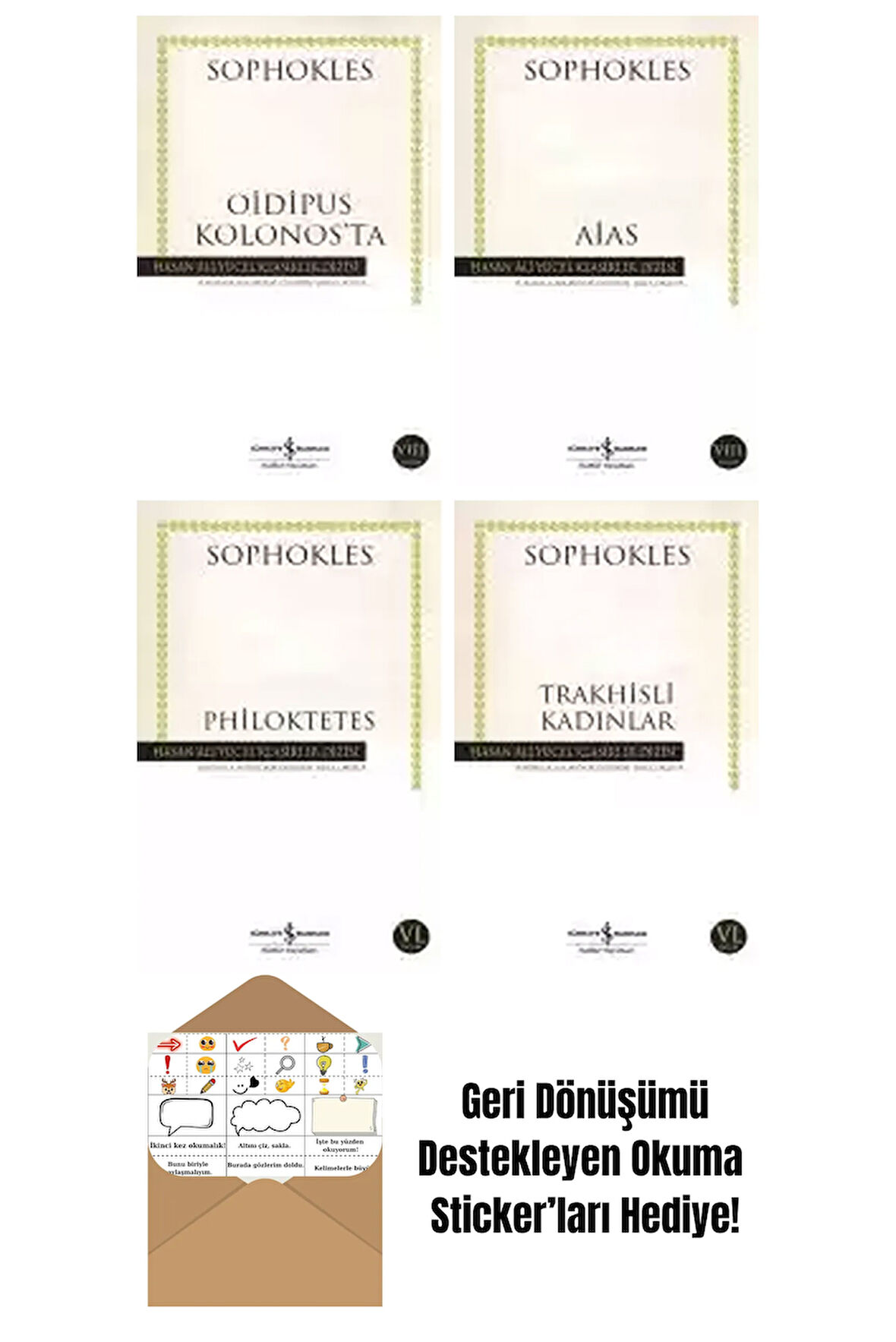 Sophokles 4 Kitap Seti + Okuma Sticker'ları