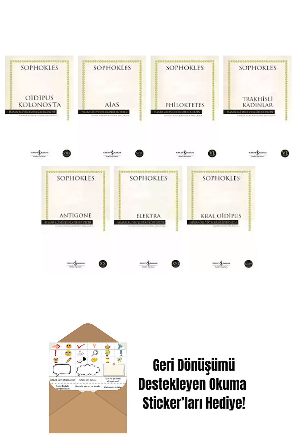 Sophokles 7 Kitap Seti + Okuma Sticker'ları