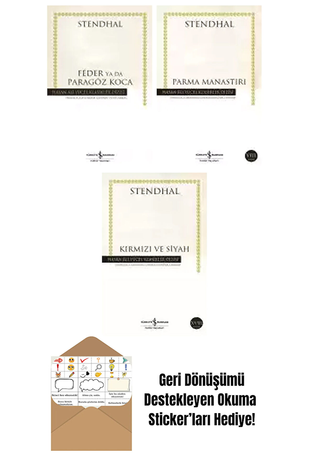 Stendhal 3 Kitap Seti + Okuma Sticker'ları