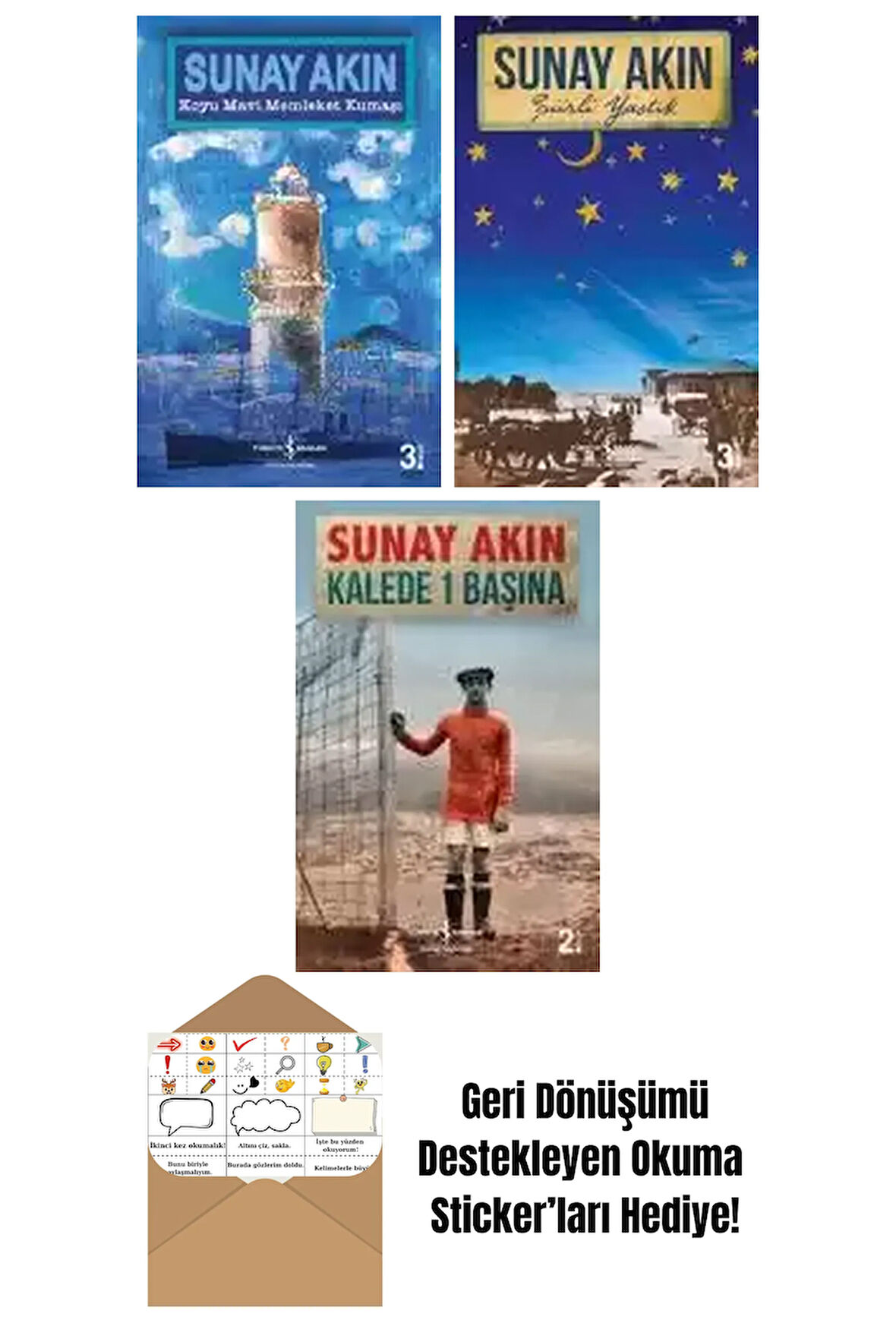 Sunay Akın 3 Kitap Seti + Okuma Sticker'ları