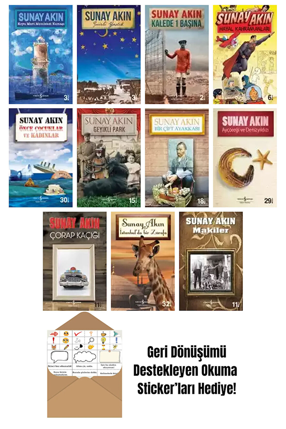 Sunay Akın 11 Kitap Seti + Okuma Sticker'ları