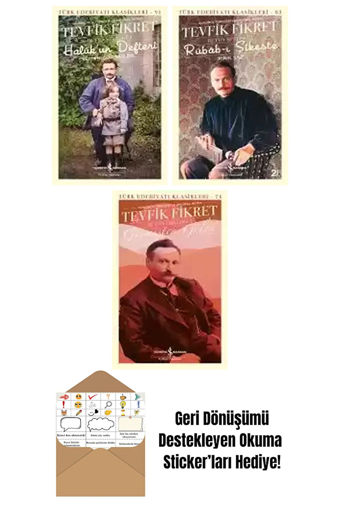 Tevfik Fikret 3 Kitap Seti + Okuma Sticker'ları