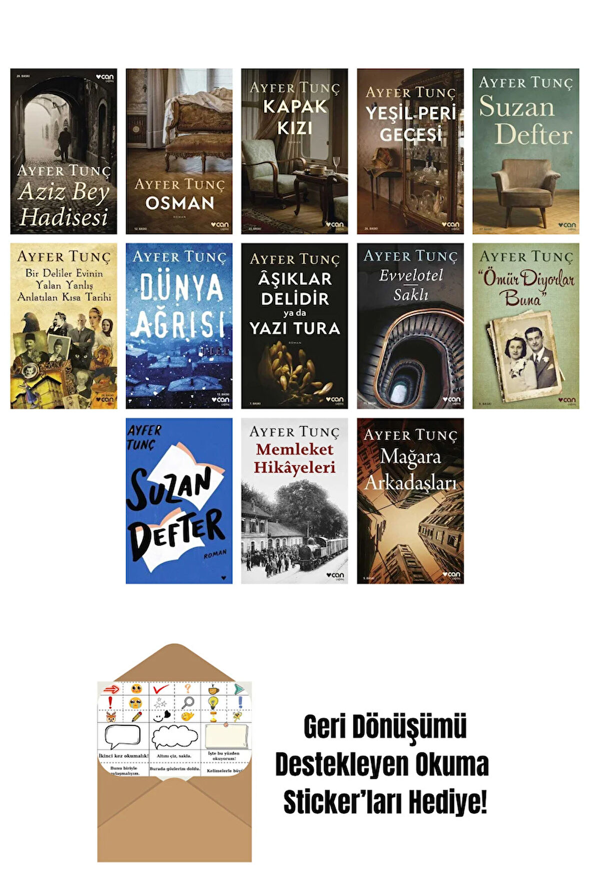 Ayfer Tunç 13 Kitap Seti + Okuma Sticker'ları