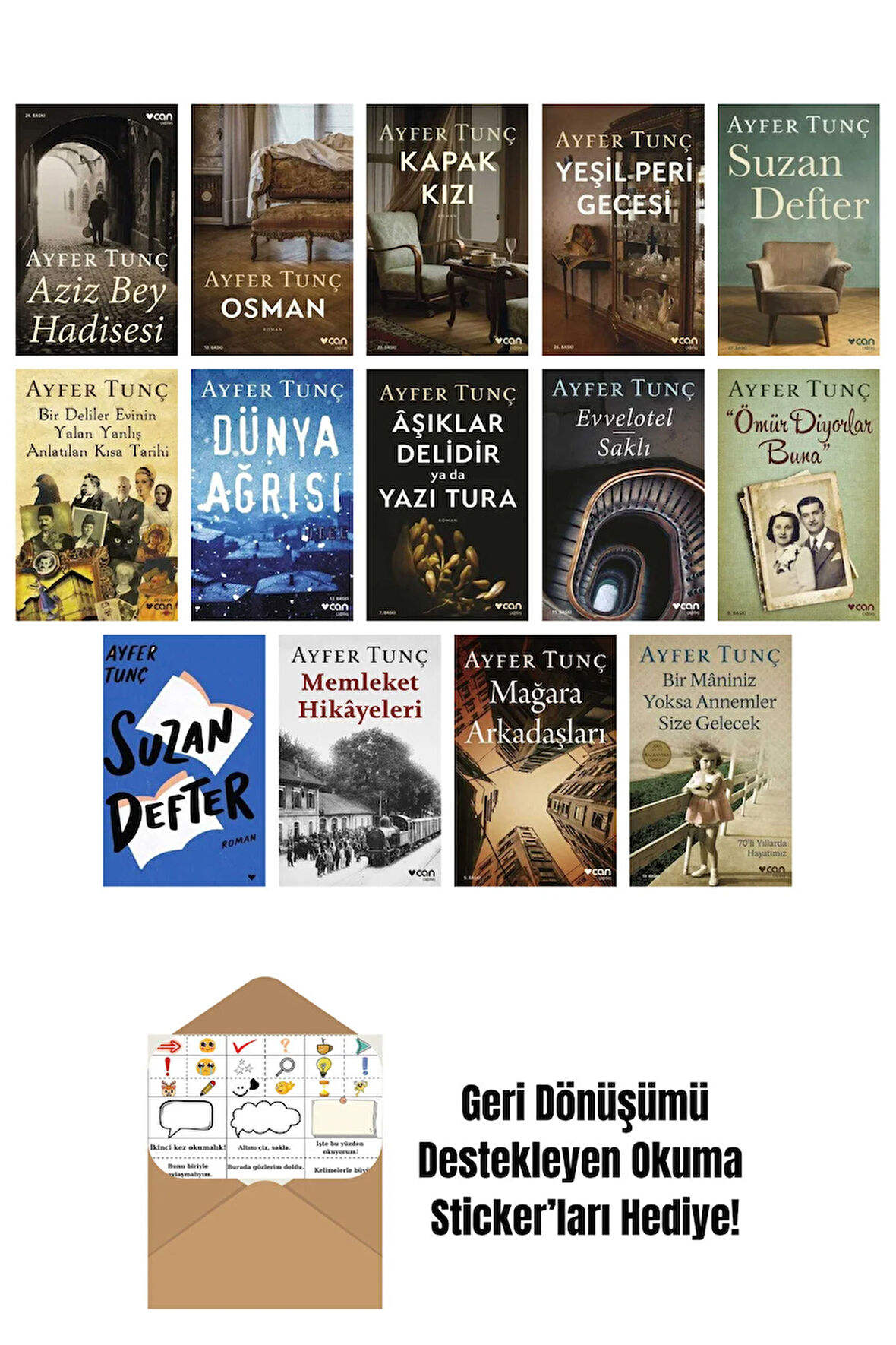 Ayfer Tunç 14 Kitap Seti + Okuma Sticker'ları