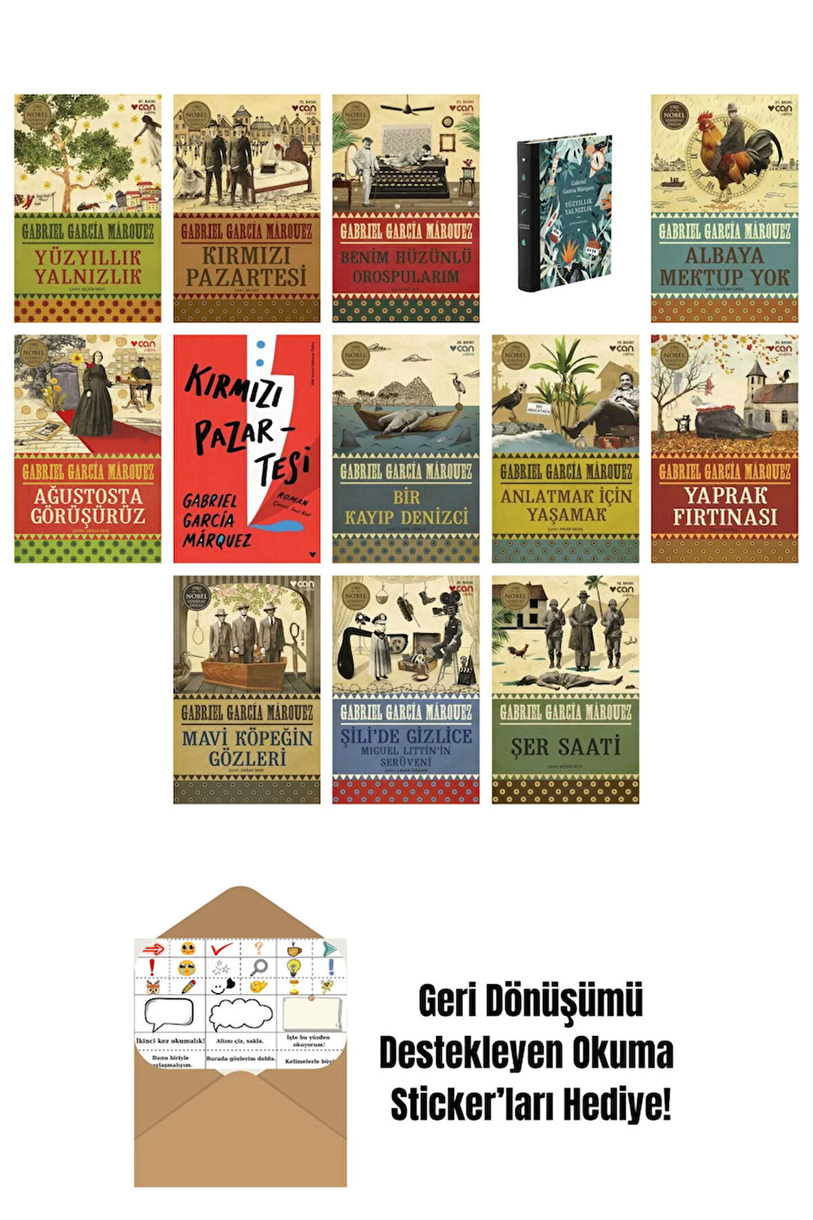 Gabriel García Márquez 13 Kitap Seti + Okuma Sticker'ları