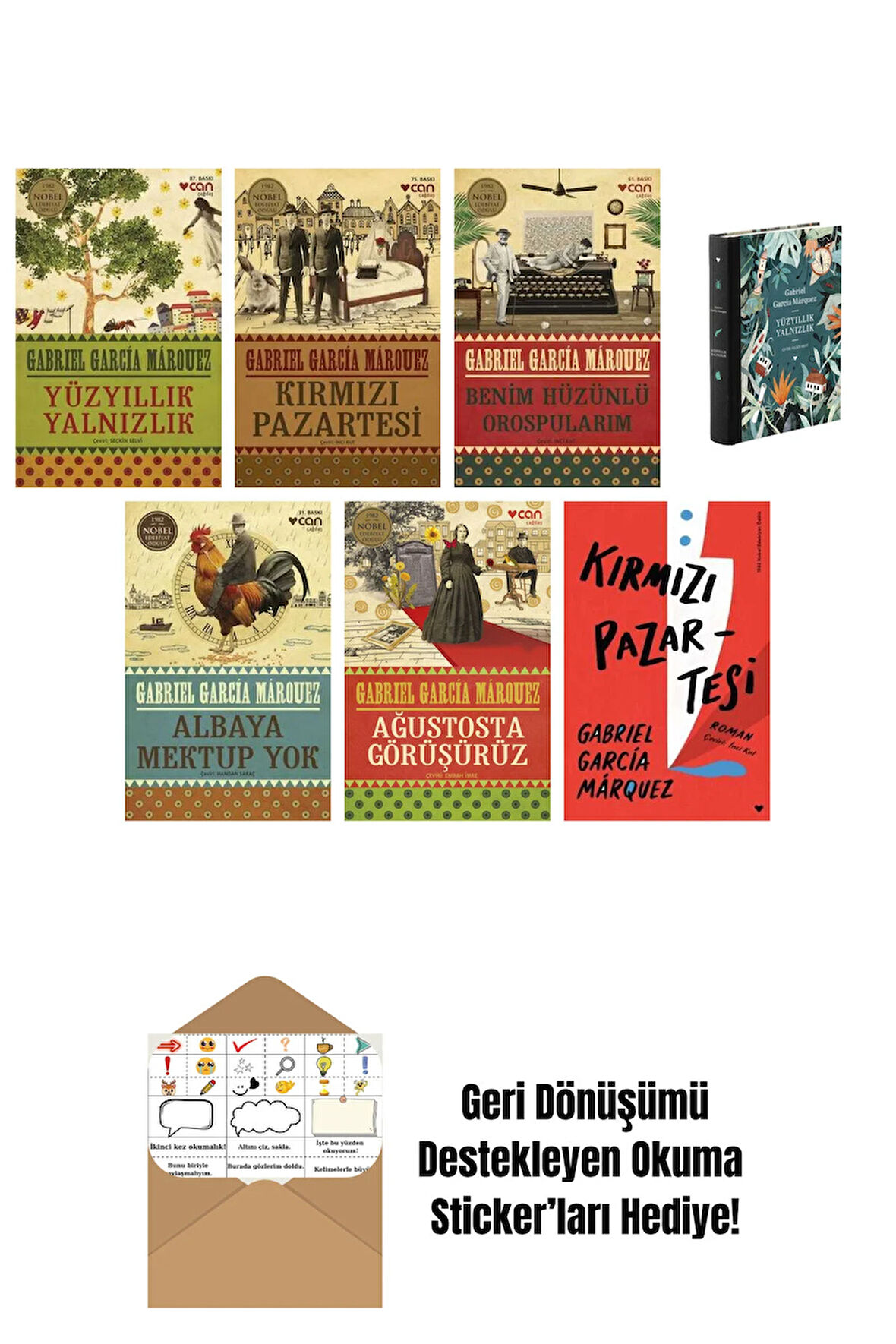 Gabriel García Márquez 7 Kitap Seti + Okuma Sticker'ları