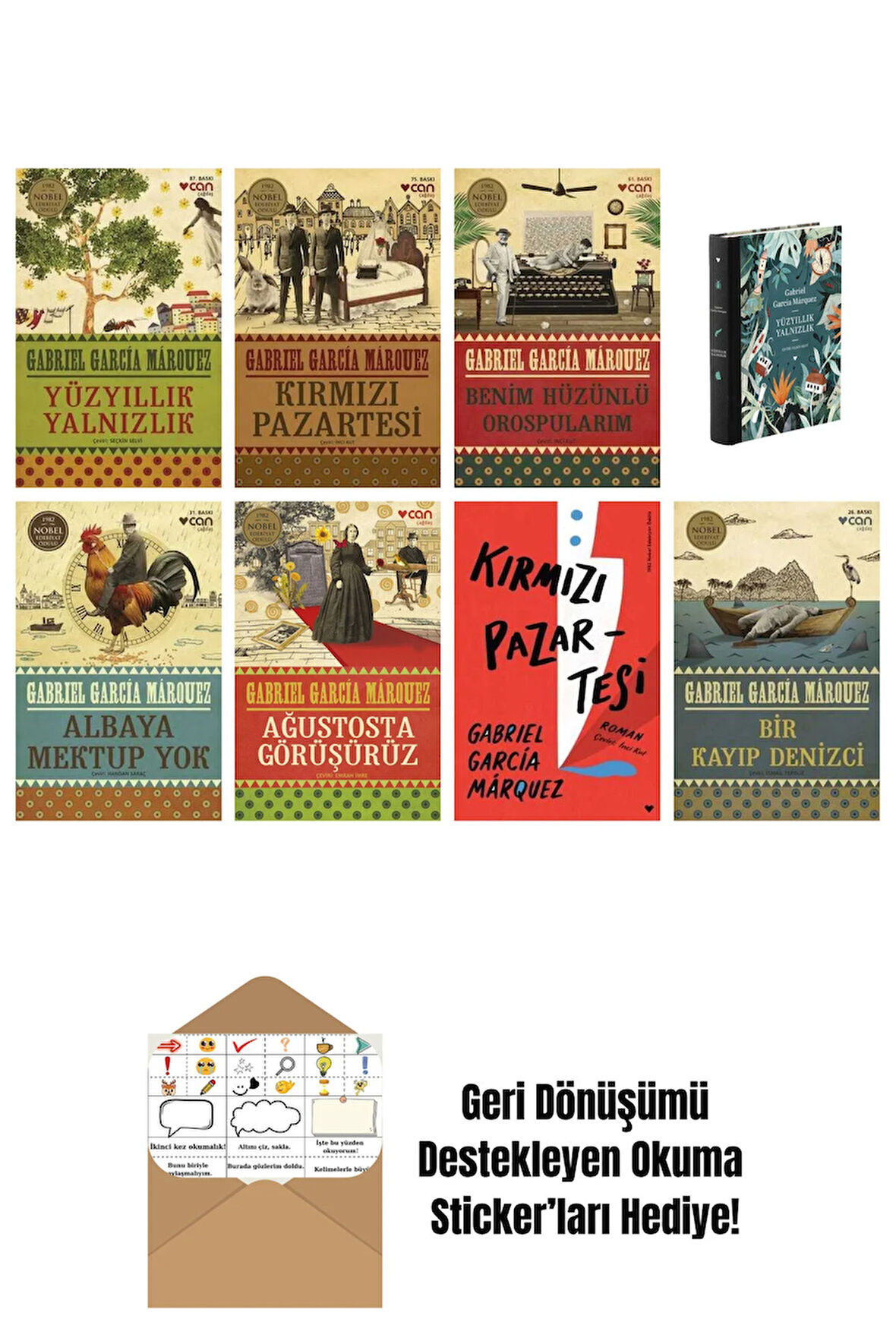 Gabriel García Márquez 8 Kitap Seti + Okuma Sticker'ları