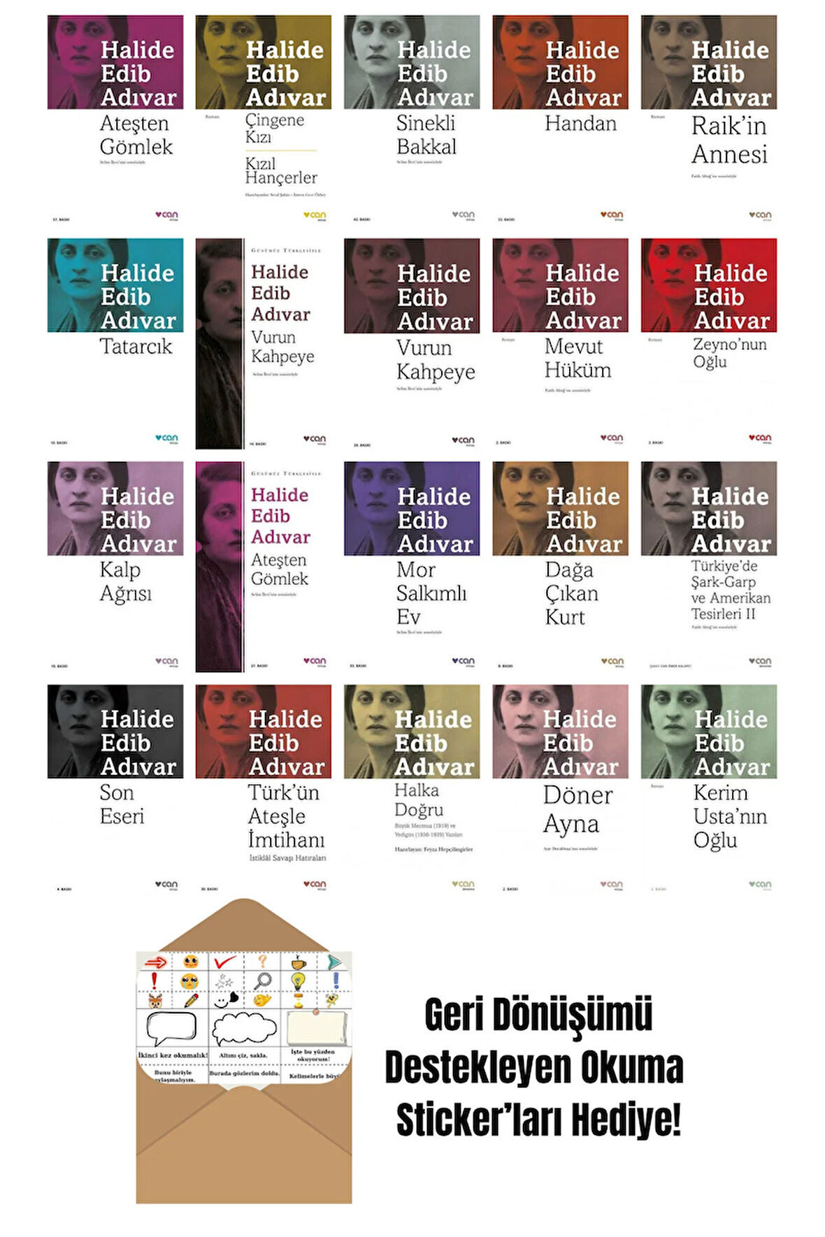 Halide Edib Adıvar 20 Kitap Seti + Okuma Sticker'ları