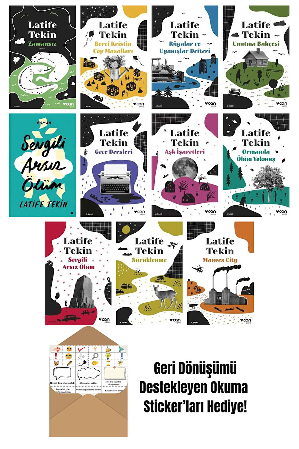 Latife Tekin 11 Kitap Seti + Okuma Sticker'ları