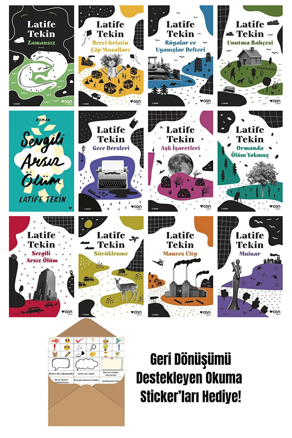 Latife Tekin 12 Kitap Seti + Okuma Sticker'ları