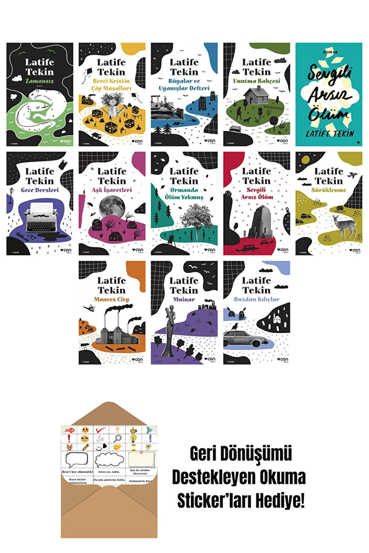 Latife Tekin 13 Kitap Seti + Okuma Sticker'ları