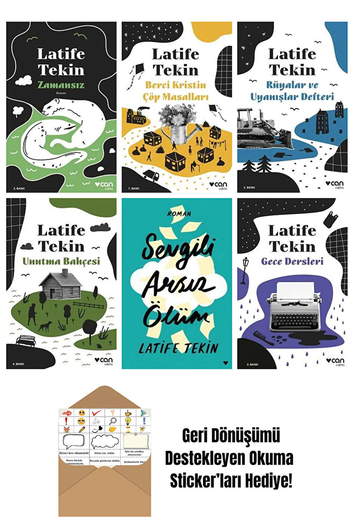 Latife Tekin 6 Kitap Seti + Okuma Sticker'ları