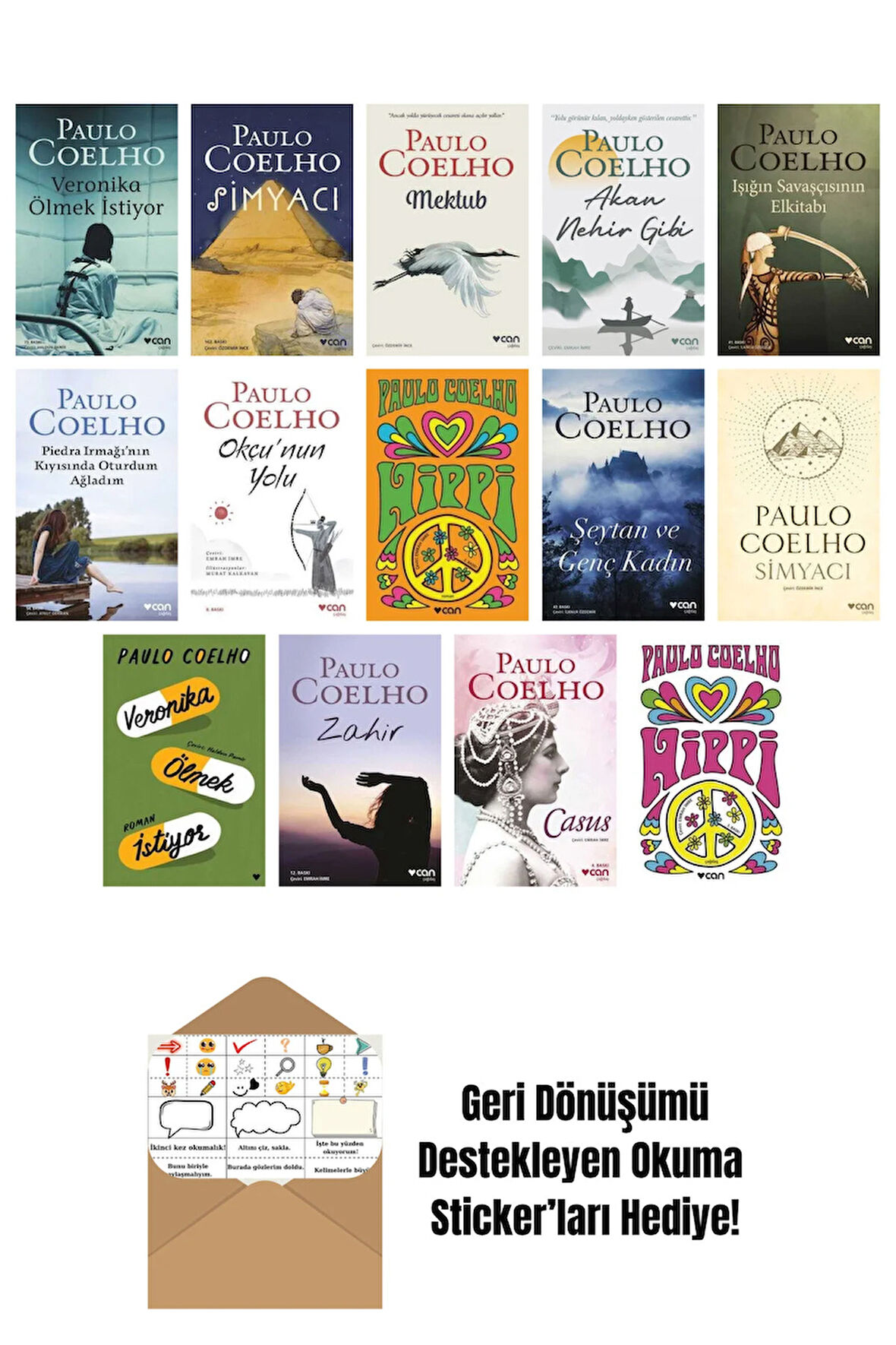 Paulo Coelho 14 Kitap Seti + Okuma Sticker'ları