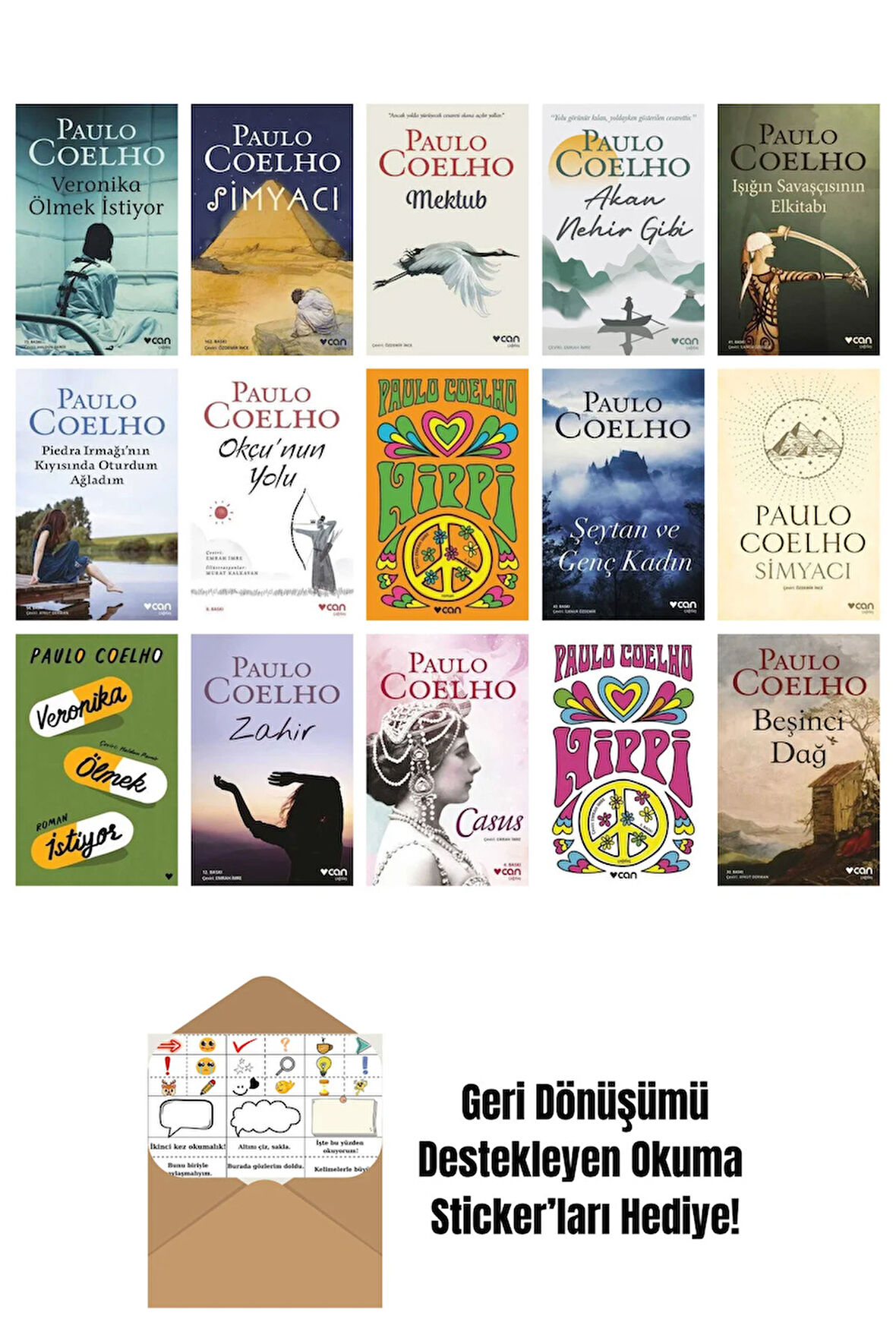 Paulo Coelho 15 Kitap Seti + Okuma Sticker'ları