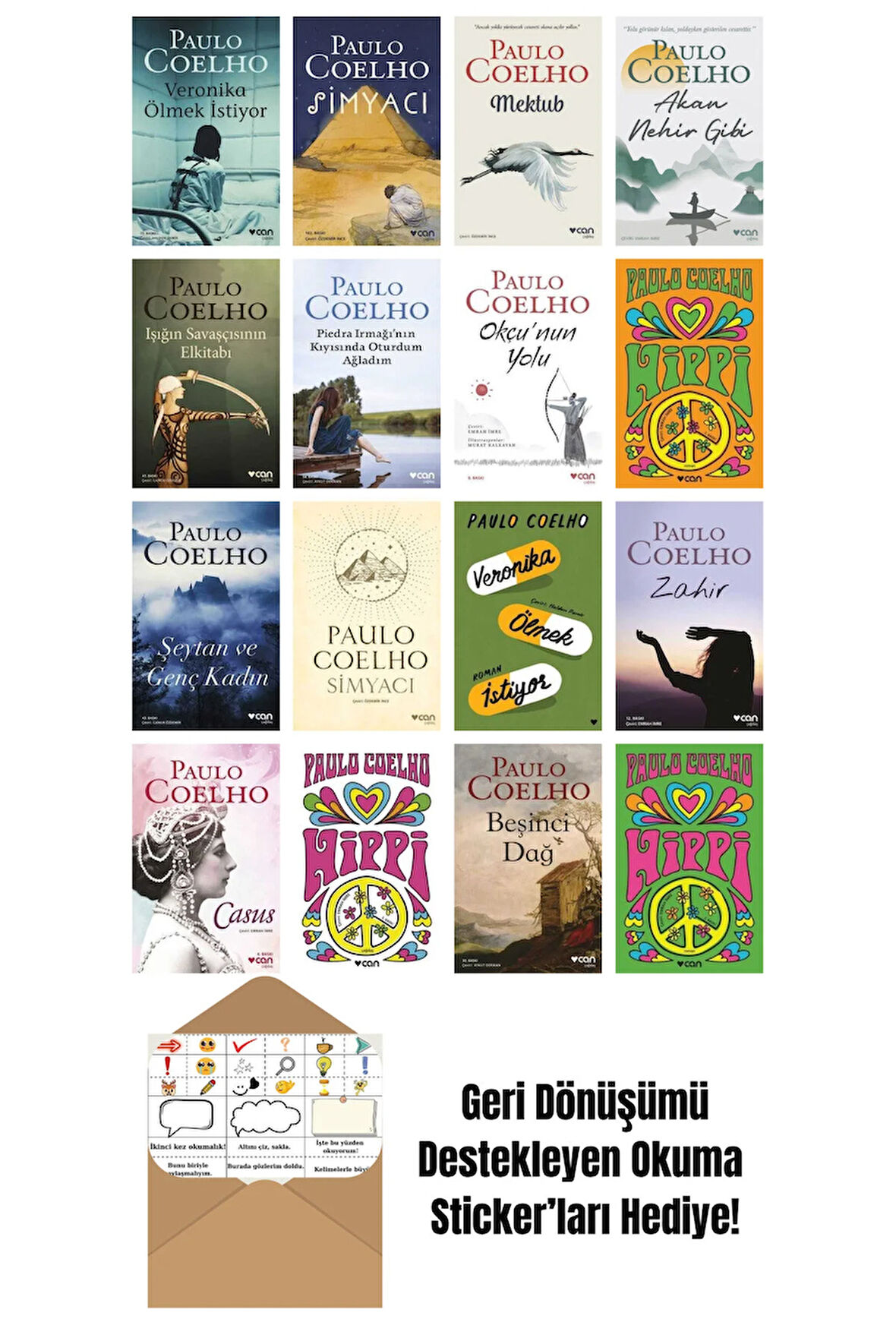 Paulo Coelho 16 Kitap Seti + Okuma Sticker'ları