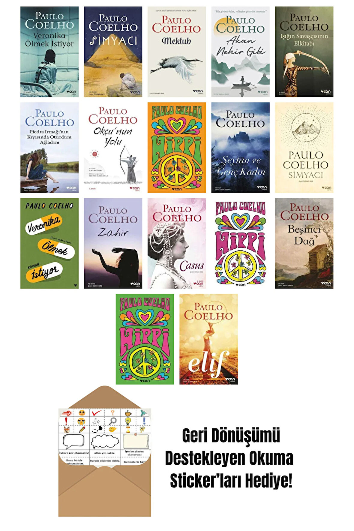 Paulo Coelho 17 Kitap Seti + Okuma Sticker'ları