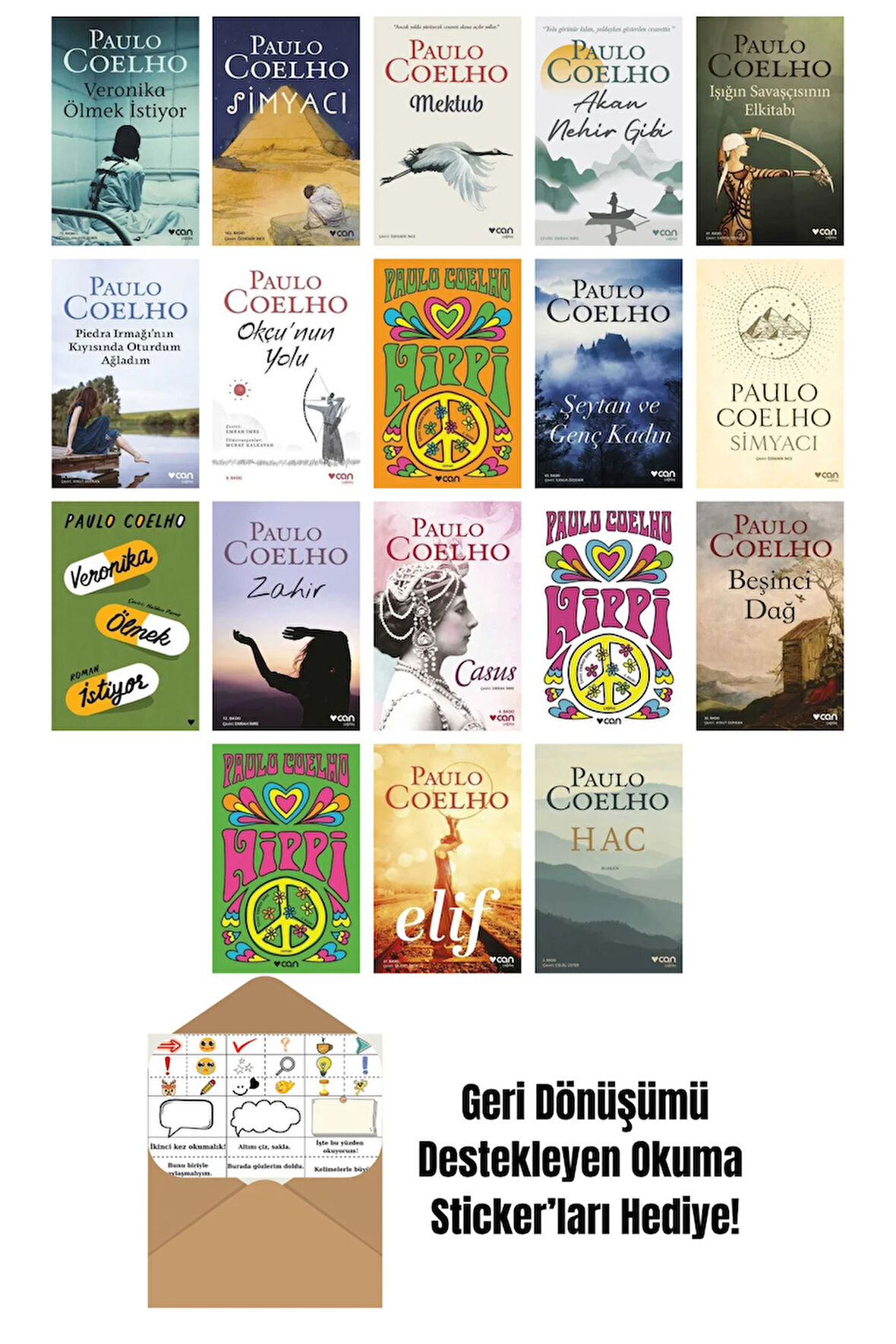 Paulo Coelho 18 Kitap Seti + Okuma Sticker'ları