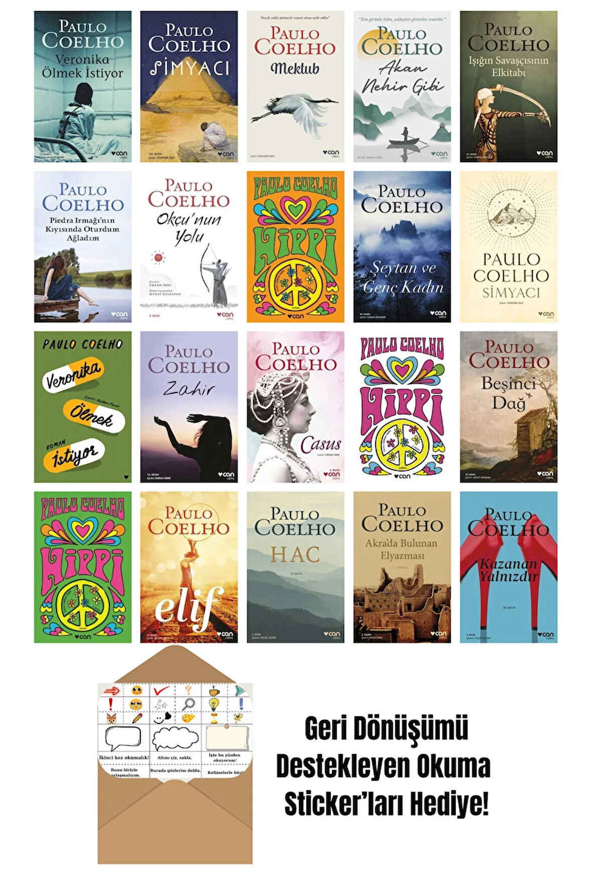 Paulo Coelho 20 Kitap Seti + Okuma Sticker'ları