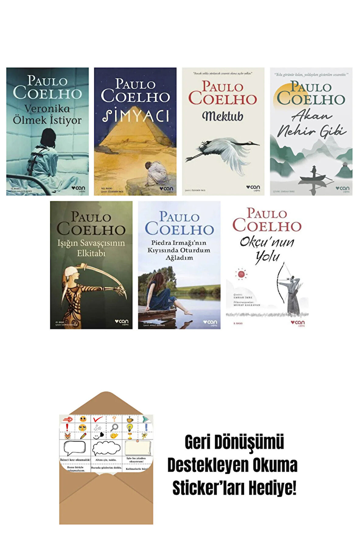 Paulo Coelho 7 Kitap Seti + Okuma Sticker'ları