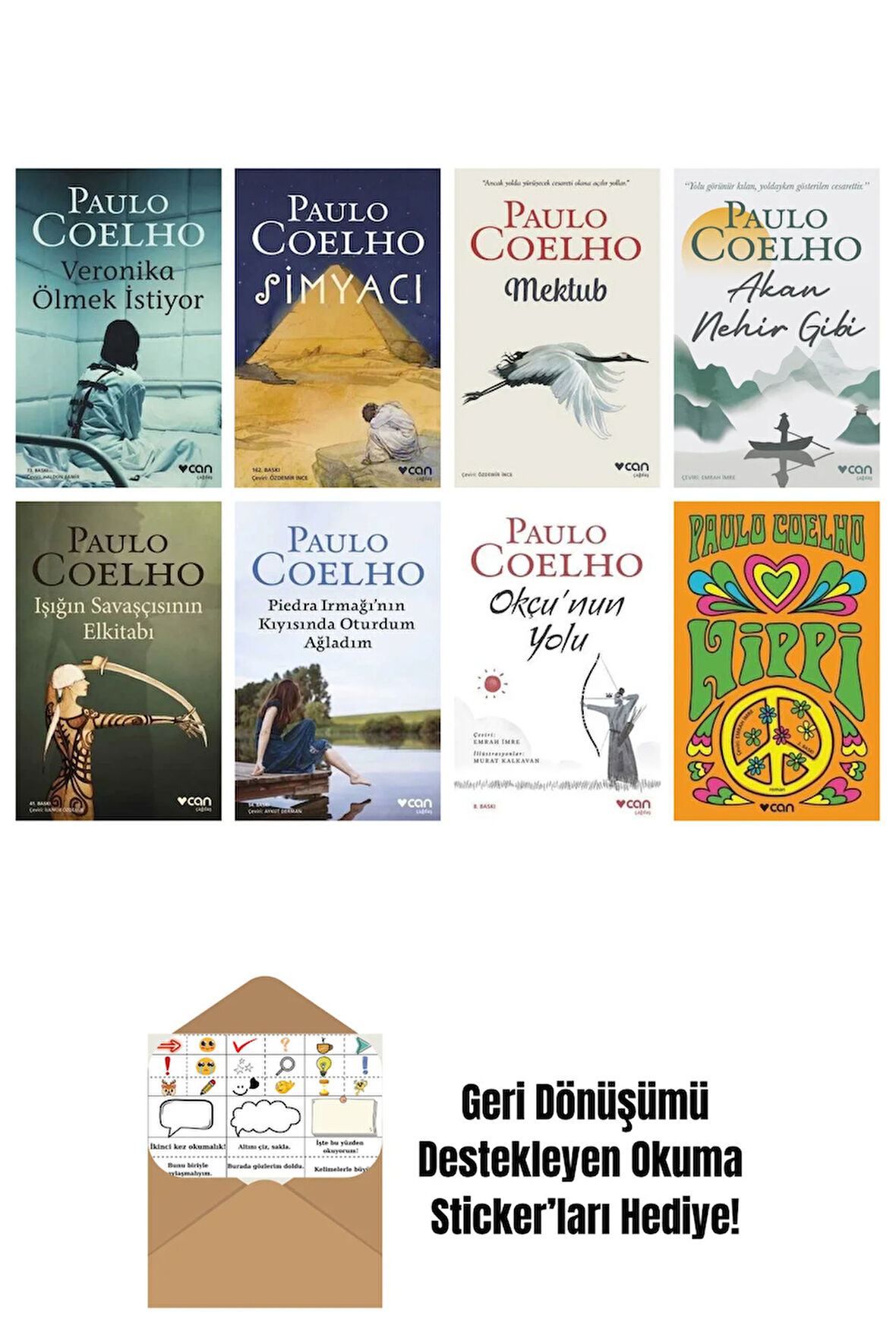 Paulo Coelho 8 Kitap Seti + Okuma Sticker'ları
