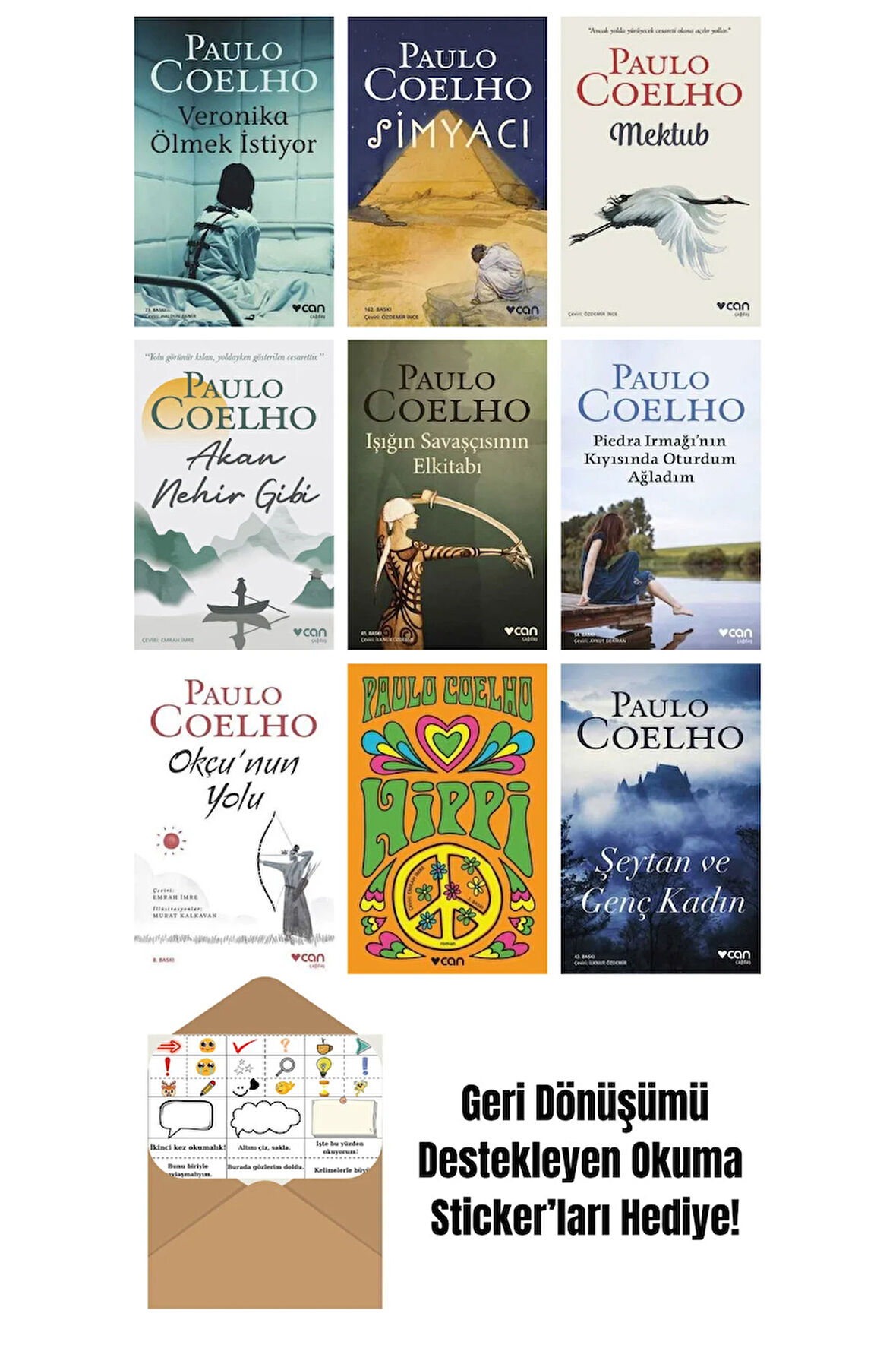 Paulo Coelho 9 Kitap Seti + Okuma Sticker'ları