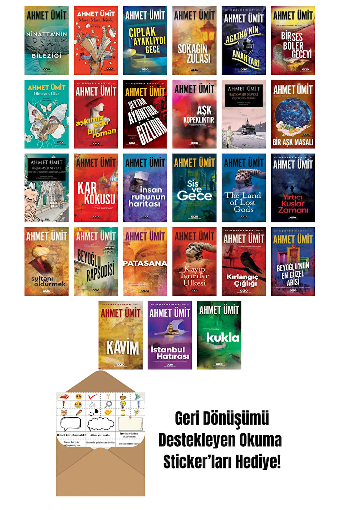 Ahmet Ümit 27 Kitap Seti + Okuma Sticker'ları