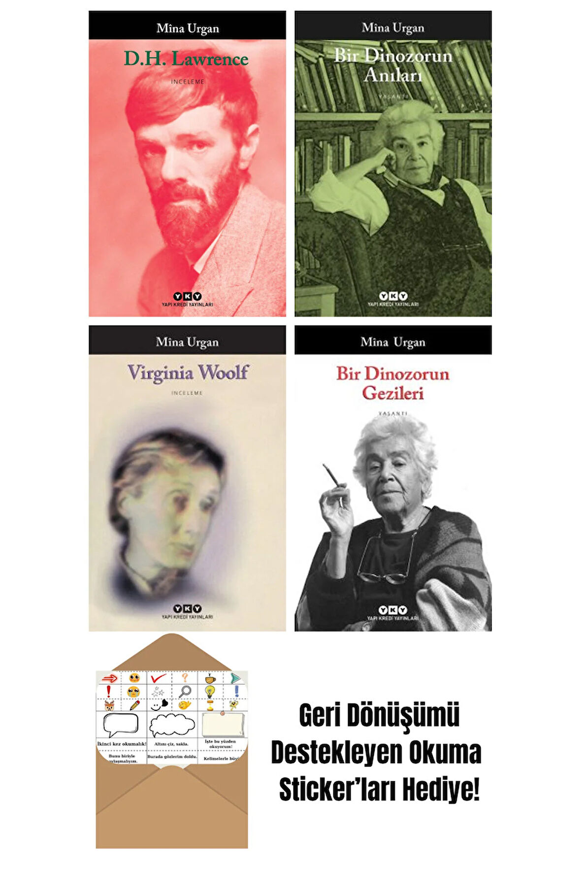 Mina Urgan 4 Kitap Seti + Okuma Sticker'ları
