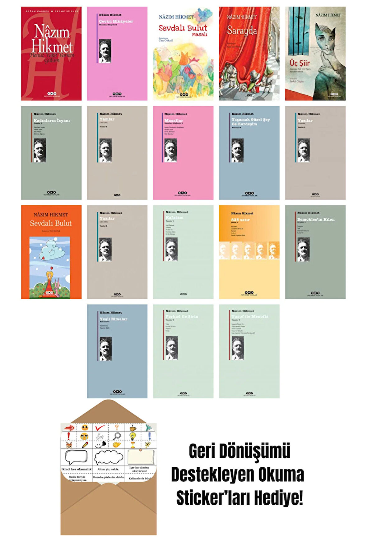 Nazım Hikmet 18 Kitap Seti + Okuma Sticker'ları