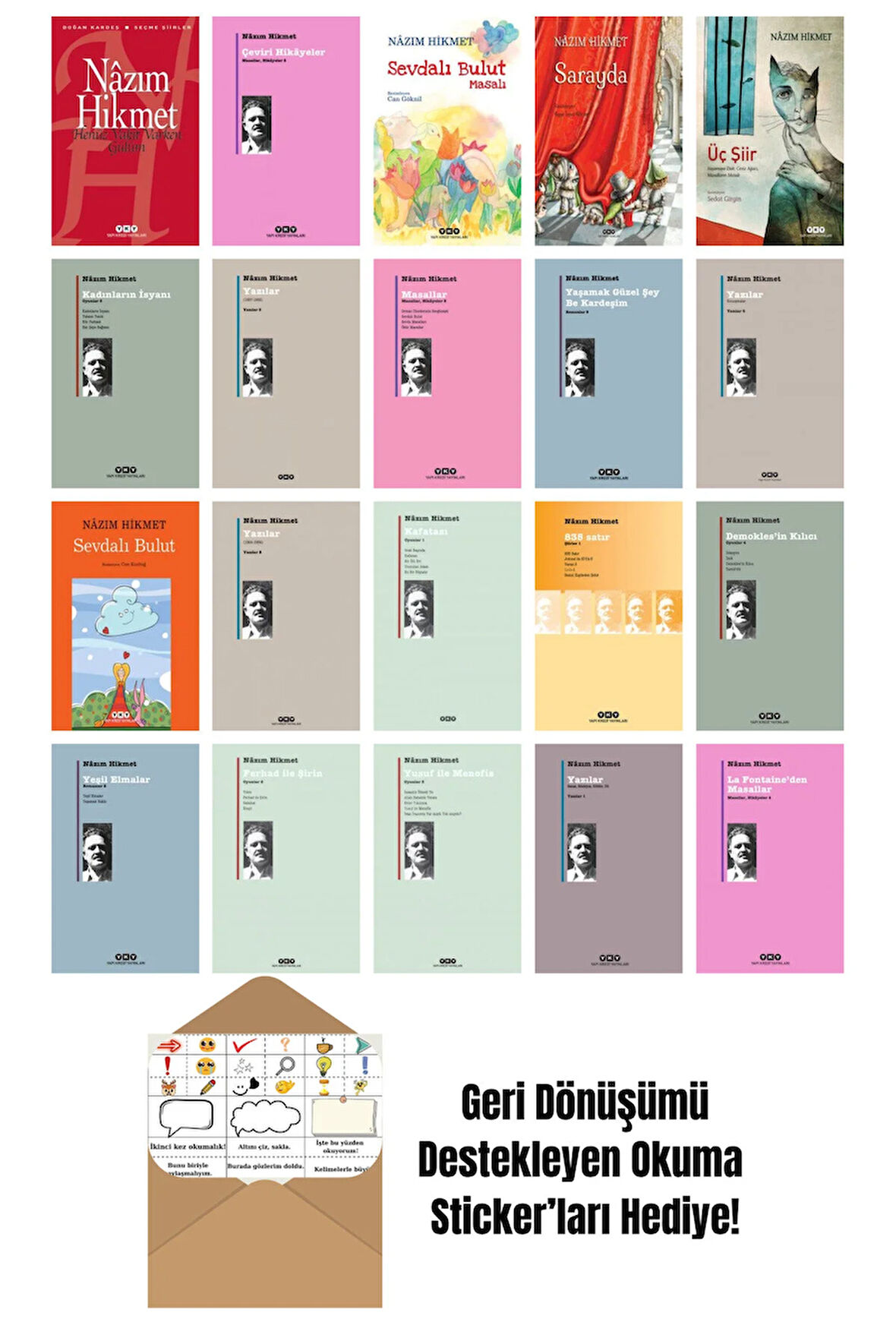 Nazım Hikmet 20 Kitap Seti + Okuma Sticker'ları