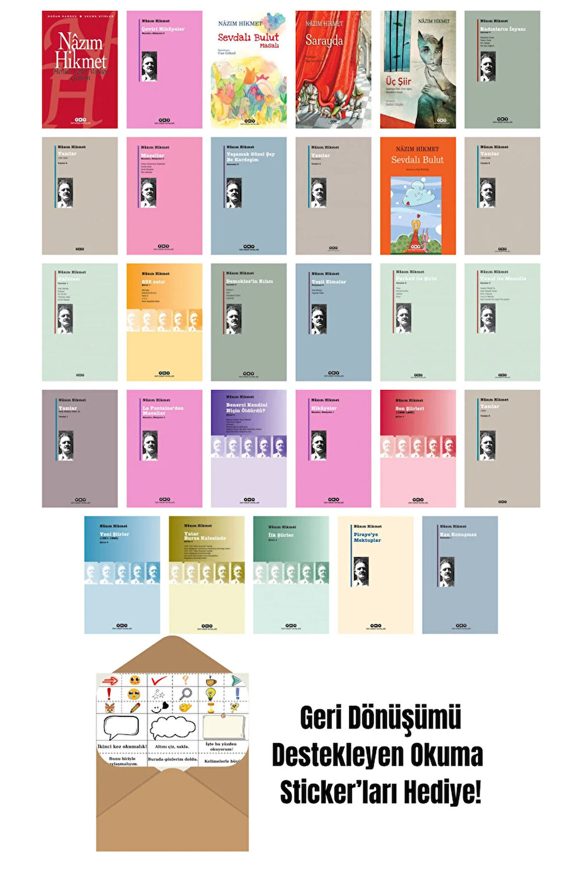 Nazım Hikmet 29 Kitap Seti + Okuma Sticker'ları