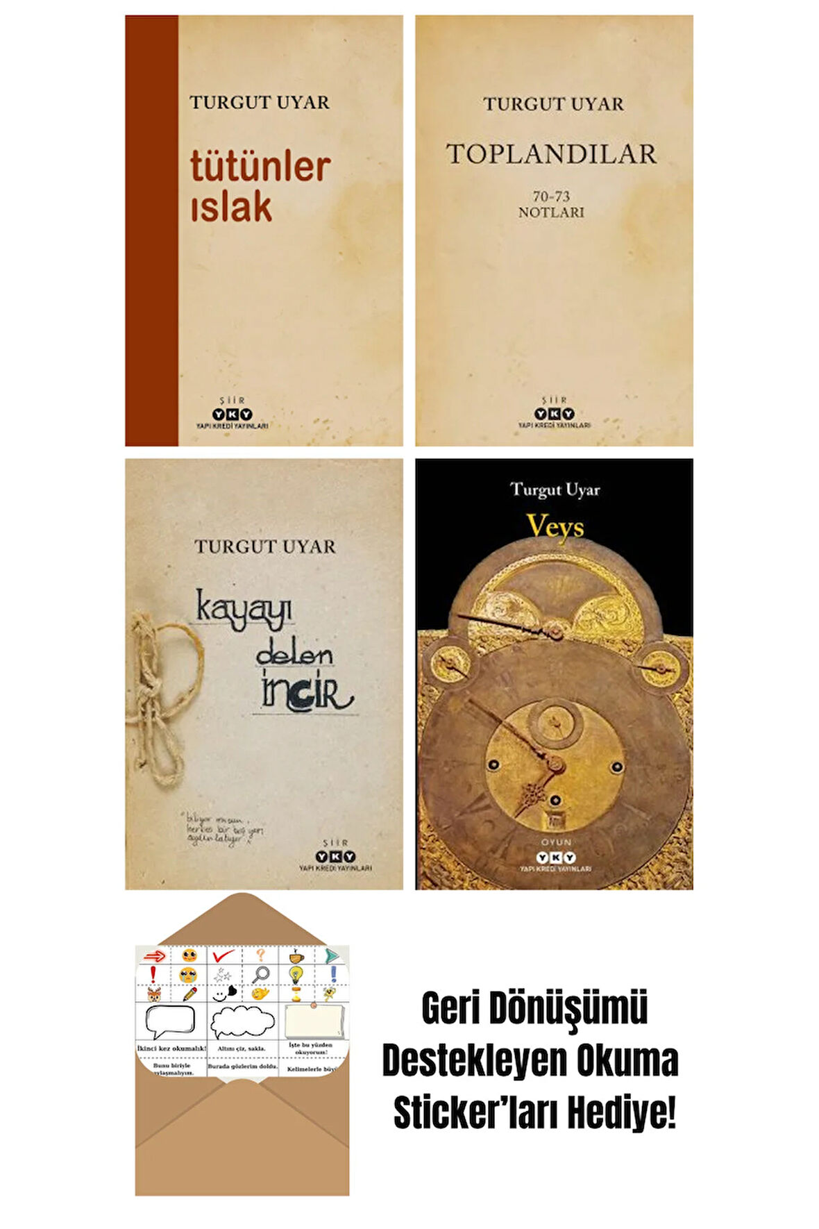 Turgut Uyar 4 Kitap Seti + Okuma Sticker'ları