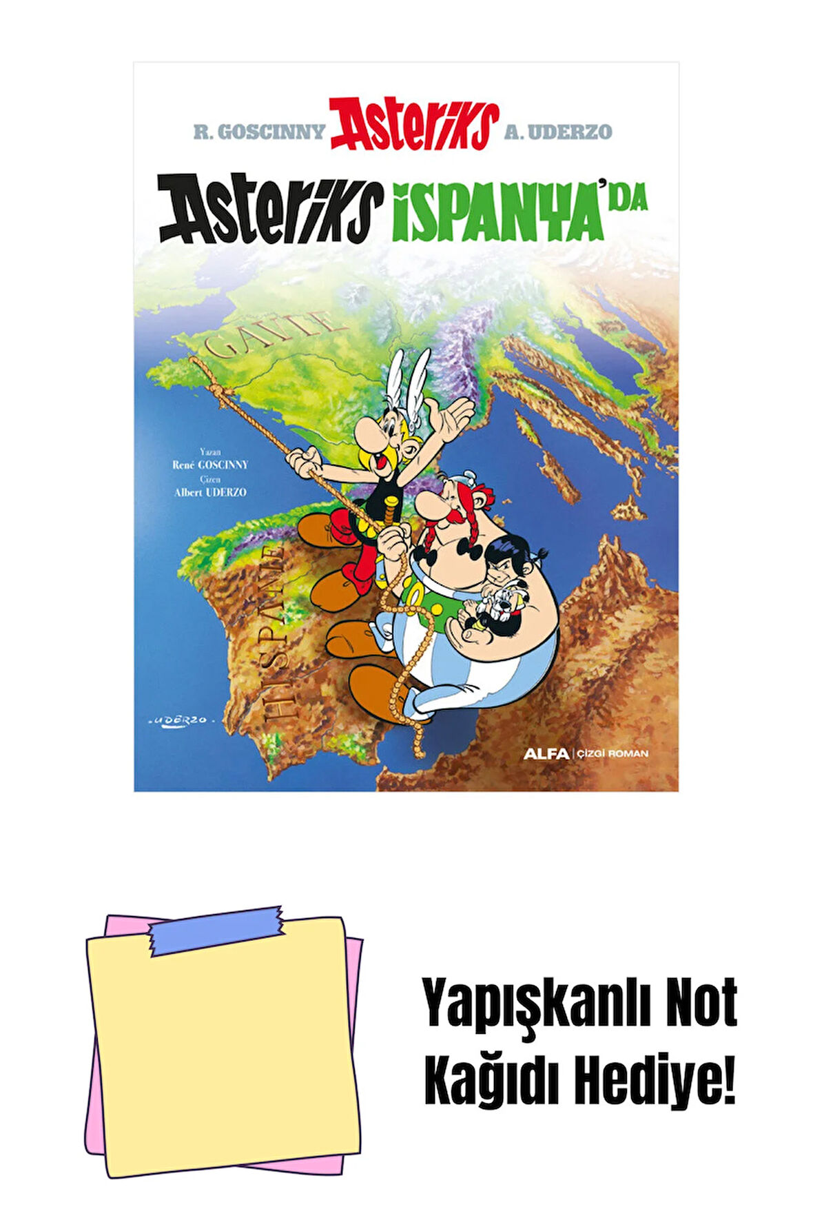 Asteriks 14 - Asteriks İspanya'da + Yapışkanlı Not Kağıdı
