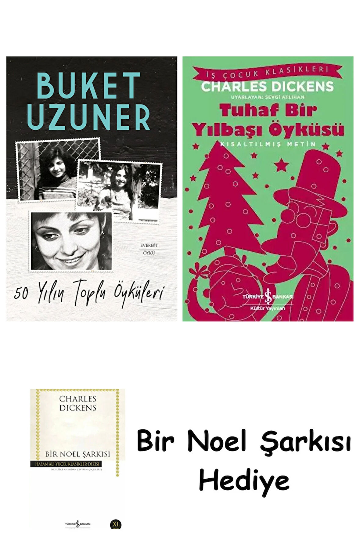 50 Yılın Toplu Öyküleri (Ciltli) + Tuhaf Bir Yılbaşı Öyküsü + Bir Noel Şarkısı