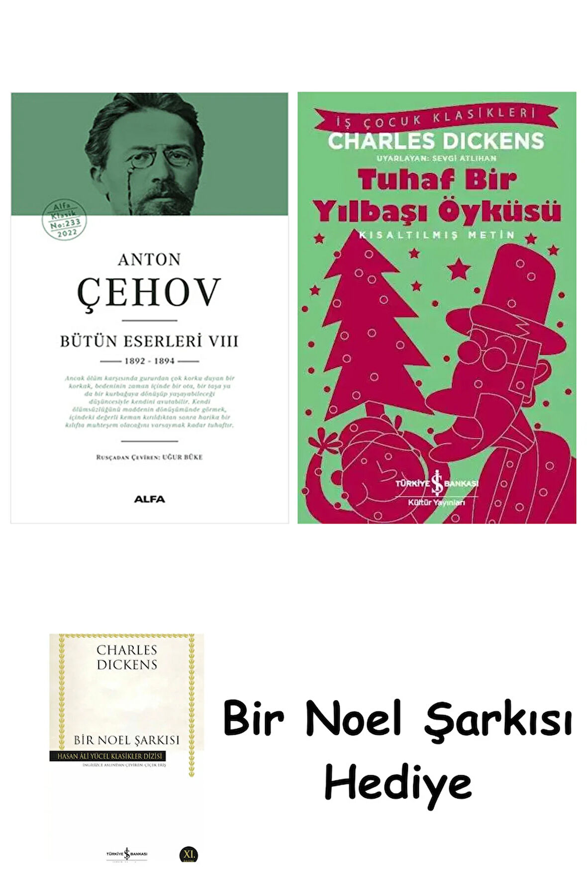 Anton Çehov Bütün Eserleri 8 (Ciltli) + Tuhaf Bir Yılbaşı Öyküsü + Bir Noel Şarkısı
