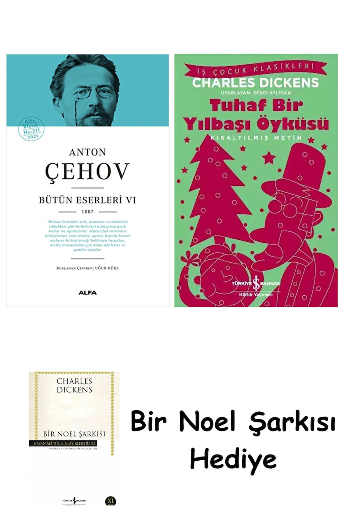 Anton Çehov Bütün Eserleri 6 (Ciltli) + Tuhaf Bir Yılbaşı Öyküsü + Bir Noel Şarkısı